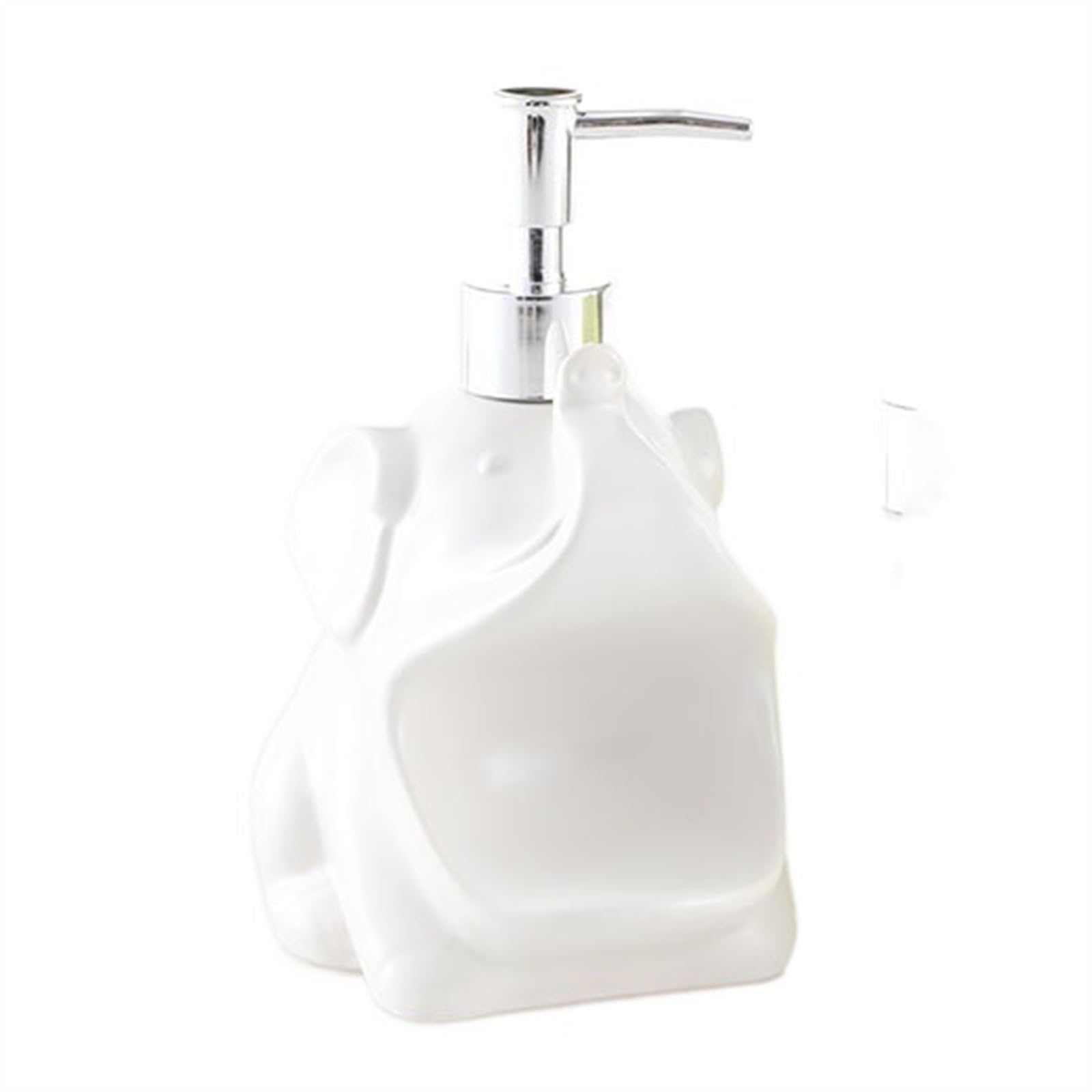 Dispenser di Sapone Dispenser di sapone a forma di elefante, pompa for sapone a tinta unita, bottiglia di sapone in ceramica for detersivo for piatti, shampoo da bagno e altro (600 ml/20,29 once) disp