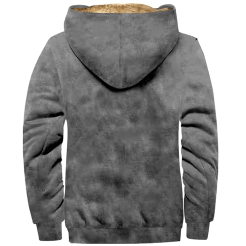 Sudaderas con capucha REPALY para hombre chaqueta gris de algodón con cremallera invierno 3