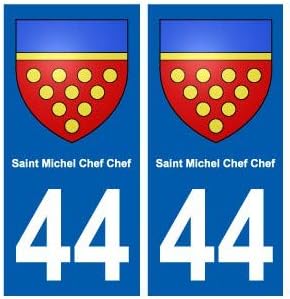 44 saint-michel-chef-chef Coat of Arms City Sticker Stickers Plate