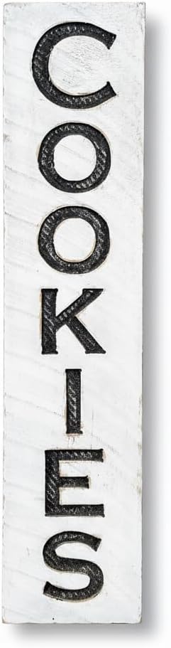 Large carved COOKIES sign 40"t x10"w Farmhouse style bakery