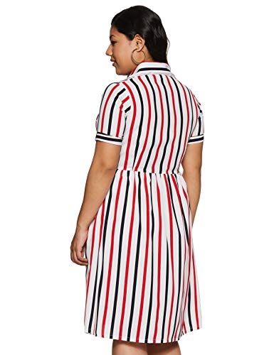 Image of pluss Women's Georgette A-Line Knee-Length Dress