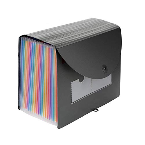 Qutaway Carpeta de archivos en expansión 24 Bolsillos Organizador de archivos con acordeón con tapa Nueva versión A4 Cover