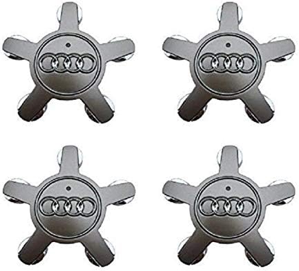 GANGJIANLAN 4pcs Wheel Center Caps Hub Audi Emblem Cover for Audi Q3 Q5 Q7 A4 A5 A6 A7 S4 S6 S8
