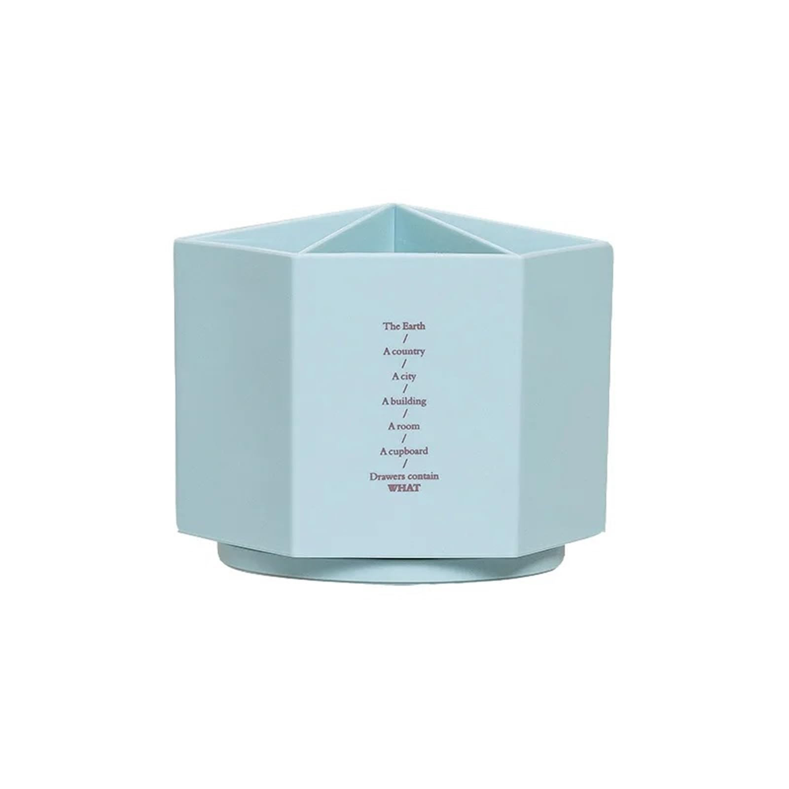 DHYUACN Pen Holder Desk Organizer Accessories Pen Holder Desktop Hexagon Pencil Pot Large Capacity Stationery Storage Box Desk Pen Holder(Blue)