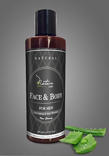 Nature Lush Aftershave & Body Cream for Men. Natural and Organic. Anti-Aging & Sun Protector. Vitamins B5, E & Wheat Proteins – 6.7 fl oz