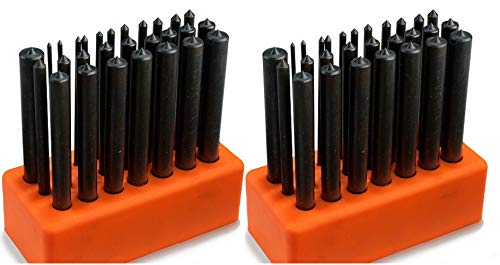 2 pack juego 28 piezas punzones de transferencia