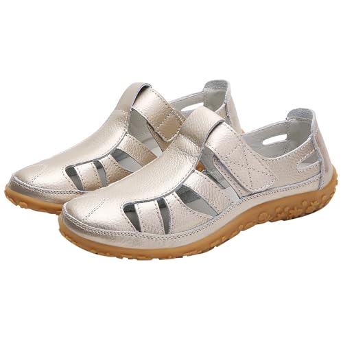 Genérico Calzado De SeñOra Comodo sólido Hueco para Mujer Zapatos Casuales Zapato para Mujer (Gold, 38)