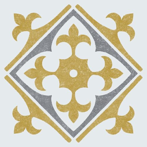 d-c-fix 6 vinilos azulejos adhesivos de pared Nadia oro 15x15 cm - paneles decorativos lavables pegatinas baldosas decoración revestimiento PVC - para baño, cocina