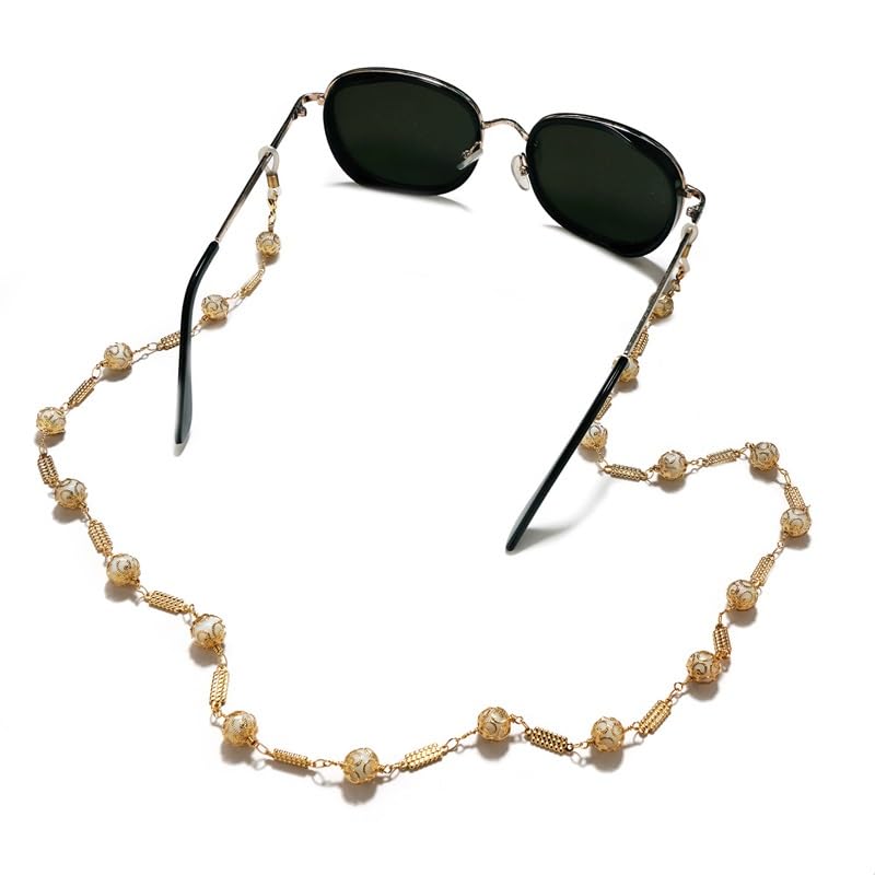 Chaîne de lunettes argentée cordon cristal accessoire oeil durable