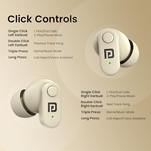 Portronics Store Portronics Harmonics Twins S16 TWS Earbuds, Beige - Image 7
