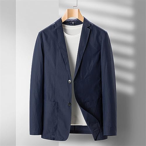 Summer Ultra Thin Blazer Single Layer Unlined Sunscreen Casual Suit Jacket for Men 5