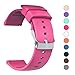 JIELIELE Compatible 22mm Wristbands, Silicone Watch Band Straps Accessory for Samsung Gear S3 Frontier/Classic/Gear 2 / Galaxy Watch 46mm / Fossil Q Wander/Huawei Watch GT (Rose Red, 22mm)