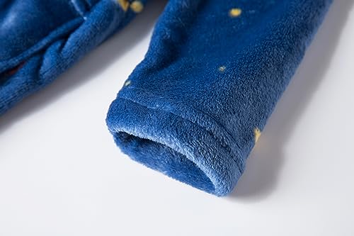 CJMJXPH Roupão de banho com capuz macio para meninos e meninas 2 a 16 anos, Astronauta azul, 2-3T
