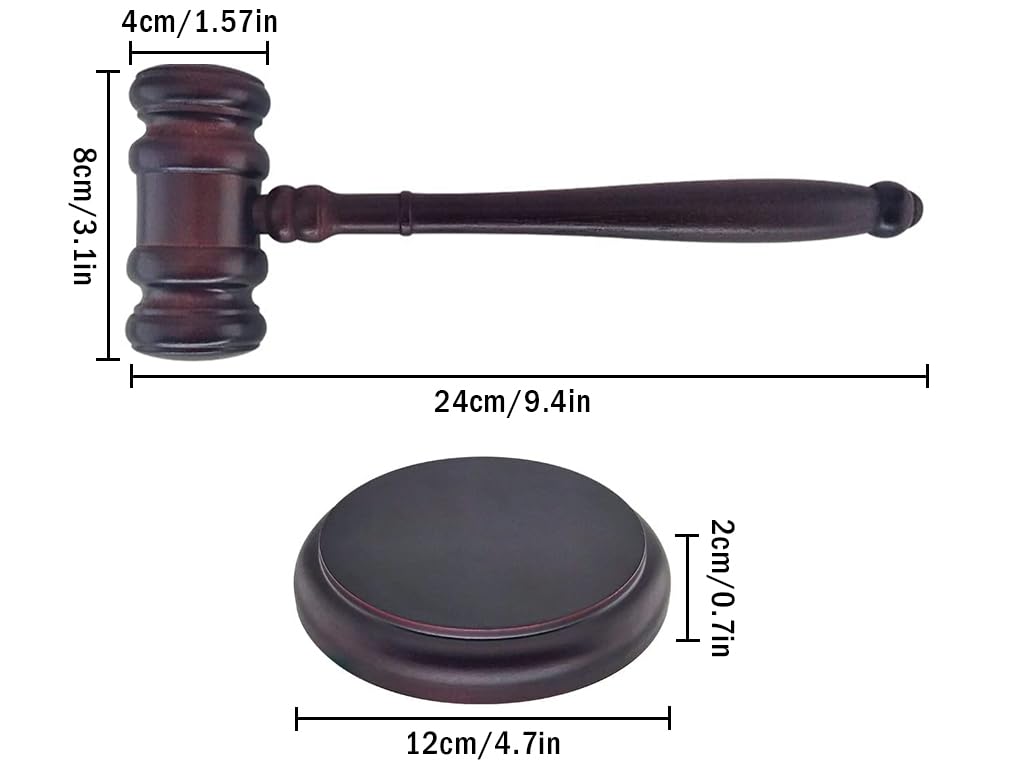 Martello Giudice Legno, Martelletto del Giudice, Martelletto del Giudice e Blocco, Martelletto del Giudice, Gavel, Perfetto per Avvocati, Riunioni, Discorsi, Dibattiti, Giudici, Aste