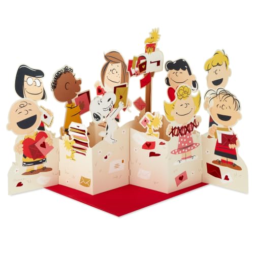 Hallmark Paper Wonder Peanuts Valentine's Day Pop Up Card (Snoopy Mailbox)