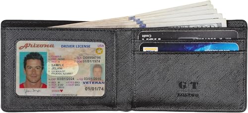 Gostwo Slim Rfid Wallet for Men Minimalist Leather ID Window Front Pocket Bifold Wallet Bussiness Card Holder Gift for Men3