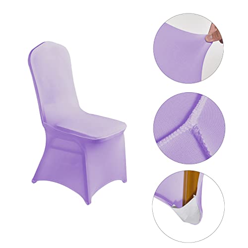 Lzy 20Pcs Spandex Chair Cover Stretch Slipcovers For Wedding Party, Dining Banquet Chair Decoration Covers (Lavender, 20) #TOP2