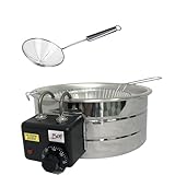 10 Melhores Fritadeira Industrial para comprar em 2025 20 Fritadeira Elétrica Industrial Tacho 3,5L + Escumadeira Inox 13cm - Boni (220)