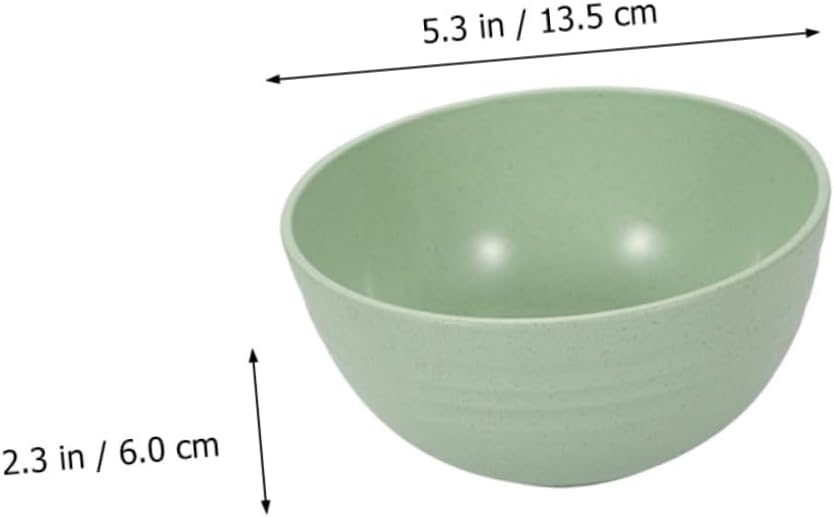 KICHOUSE Xmas 10pcs Wheat Straw Rice Bowls, round Heat Resistant Bowls image 3