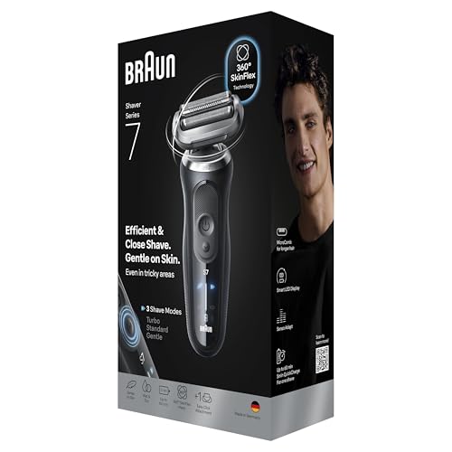 Braun Afeitadora Eléctrica Hombre Series 7, Máquina De Afeitar Barba En Seco Y Mojado, 3 Modos De Afeitado, 60 Min De Uso, Recortadora De Precisión, Base De Carga, Estuche De Viaje, 72-N4200S, Negro - imagen 7