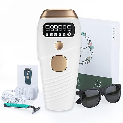 BLOOM STOR Ultra Laser Hair Removal Equipment 9,99,999 Flashes Painless Permanent Laser Hair Removal for Face/Arms/Armpits/Legs/Bikini Line Remover Use in Home (WHITE)