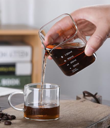 Vaso medidor espresso 90 ml vidrio borosilicato miniatura 6