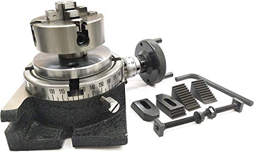 Table rotative de précision 100mm avec son kit de serrage M6 et mandrin