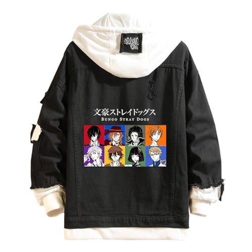 ISaikoy Anime Bungo Stray Dogs Denim Jacket Osamu Dazai Long Sleeve Jeans Sweatshirt Sweater Hoodie