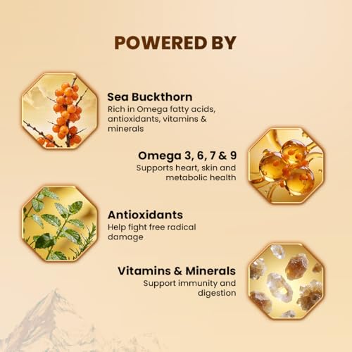 Image of WOW Life Science Himalayan Sea Buckthorn Berry Pulp Concentrate | Cold‑Pressed from Spiti Valley | Rich in Omega 3‑6‑7‑9, Vitamins & Antioxidants | Heart, Gut, Skin & Immunity Support | No Added Sugar | Makes 80 Glasses | 400 ML