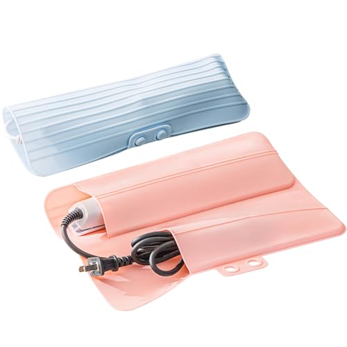 2PCS Tapetes de silicona para planchas y rizadores miniatura 1