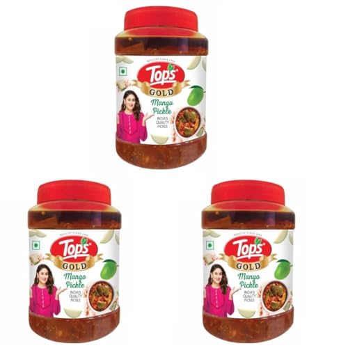 Image of TOPS Gold Mango Pickle - 900 gm | Prepared with the goodness of Mustard Oil (Pack of 3)