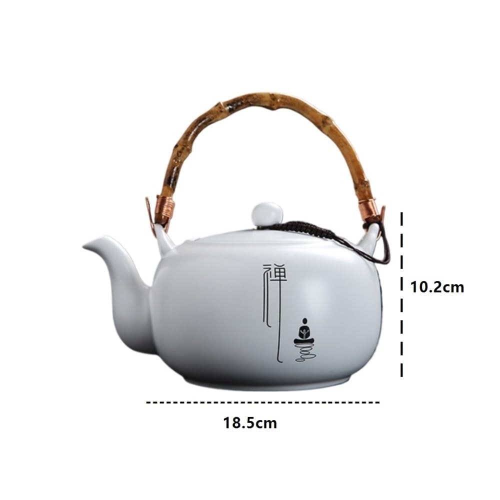 Tetera, Tetera de Porcelana Blanca de 700 ml - Juego de té de cerámica for el hogar y Regalos