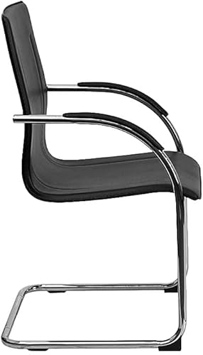 Miniatura 4 de Flash Furniture Silla de recepción lateral de vinilo negro con base cromada