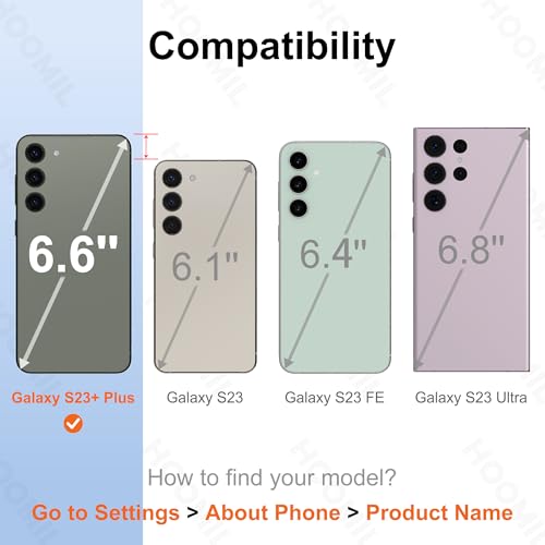Image of HOOMIL Case for Samsung Galaxy S23 Plus, Anti-Yellowing, Clear