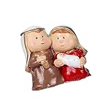 PURPLELILY Statuina per presepe in resina con base stabile, per esposizione natalizia e attività religiosa, centrotavola natalizi