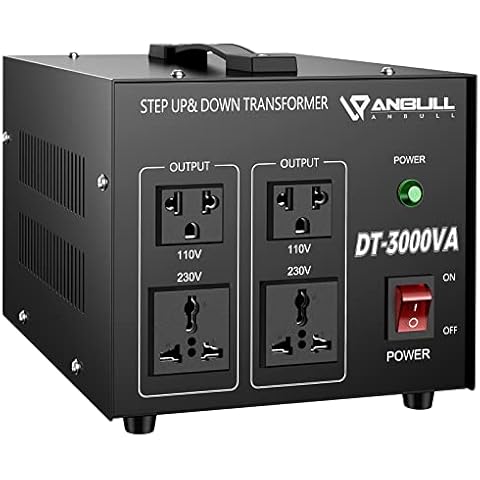 Anbull DT- 3000W Spannungswandler Ringkern-Transformator, Spannungswandler 110V auf 230V, Step up down Converter, stecker 230 auf 110v, 50-60Hz Cover