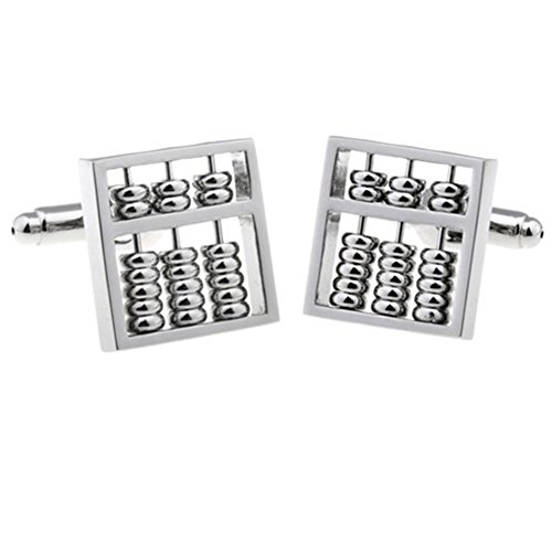 Badmenhome Abacus Cufflinks Beads Really Moves Pair Cufflinks A Counting Frame Nepohualtzintzin Suanpan #TOP1