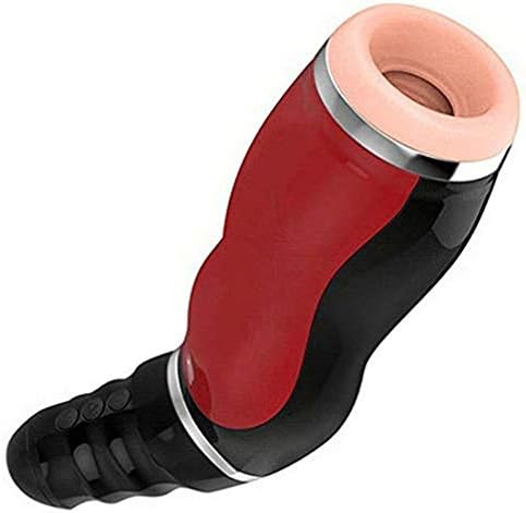 WADFX Men's Silicone Warm Cup - Sleeve Voice Interactive 8 Vibration 100% Medical Grade Quality Automatic Cup, Multi-Vibration Mode Deep Throat Electric Relaxation Man Black