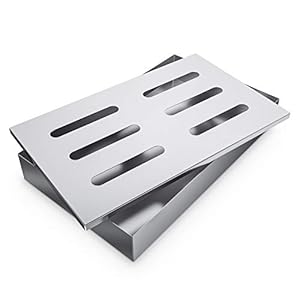 Räuchergarten Smokerbox – roestvrij stalen box voor gas-, kolen- en elektrische grill – rookbox voor de fijnste rookaroma’s + groot e-book met rookrecepten