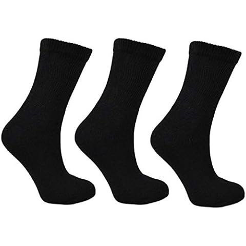 3x Pairs of Ladies Girls ProHike Active Diabetic Sports Socks/UK 4-8 Eur 35-40 (Black) Cover