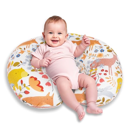 Image of x-vesolje Nursing Pillow, Breastfeeding Pillow with Removable Cover, Ergonomic Breast Feeding Pillow, Baby Feeding Support Pillow for Mom Easier Breastfeeding- Original Size /Jungle