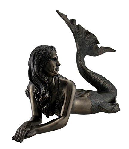 Estatua Grande de Sirena Acabado Bronce 26 Pulgadas miniatura 2