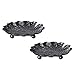 WINTENT Cast Iron Candle Plate Holder for Pillar Candles, Set of 2 (A)