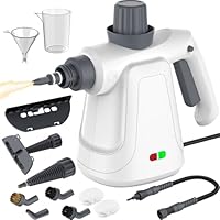 ZeyKaf Steam Cleaner, Handheld Steam Cleaner for Home, 12 Accessories Multisurface Portable Steamer for Cleaning, 450ML Capacity Hand Steam Cleaner with Safety Lock for Bath, Kitchen, Floor, Window