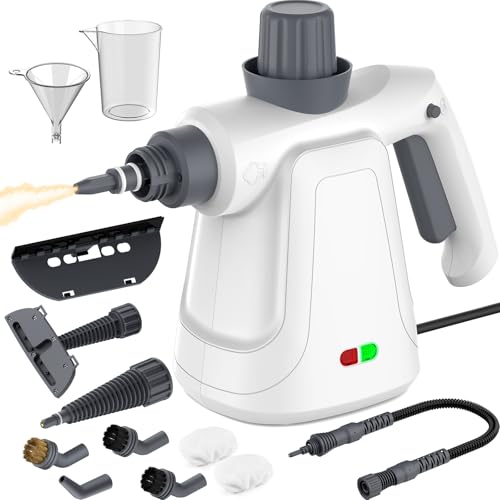 Steam Cleaner, HandHeld Steam Cleaners, Portable Steam Cleaning, Steam Cleaner Hand Held, Multi-Purpose Portable Steamer with 9 Accessory Kit for Sofa, Kitchen, Tile, Curtains, Carpets, Window