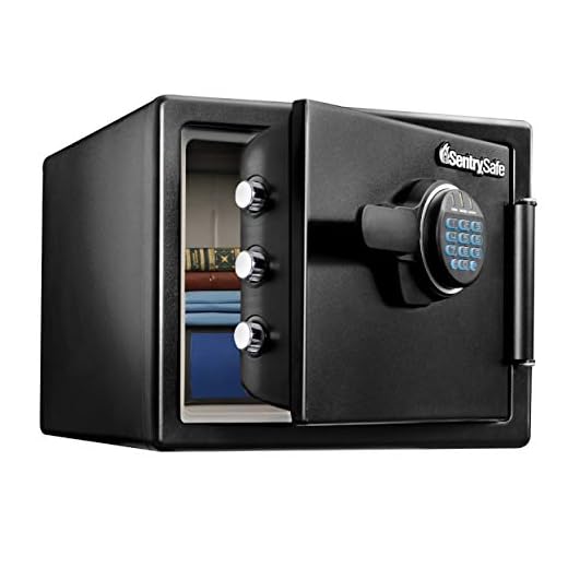 SentrySafe SFW082F Fireproof Waterproof Safe with Digital Keypad, 0.82 Cubic Feet, Black