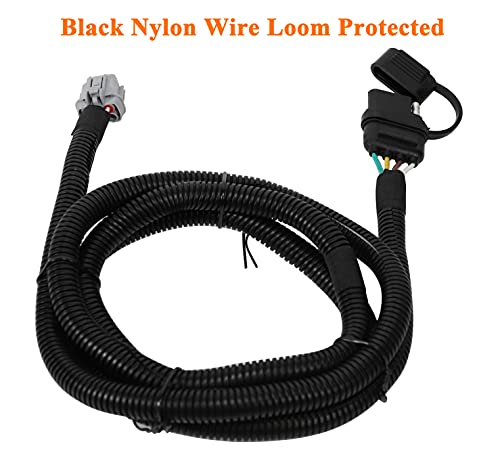 Oyviny 4 Way Flat Trailer Wiring Harness For Nissan Frontier 2005-2022/Nissan Xterra 2005-2015/Nissan Pathfinder 2005-2010/Suzuki Equator 2009-2012, Factory Tow Package Required #TOP3