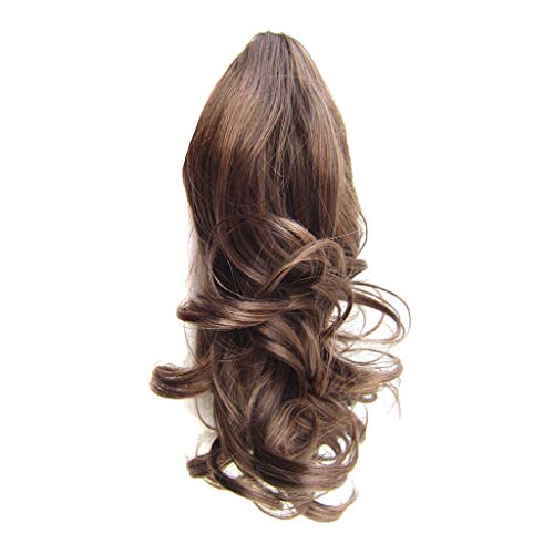 DYNWAVE Garra de Extensão de Rabo de Cavalo em Fibra Sintética Longa Reta para Cabelos Cacheados - D