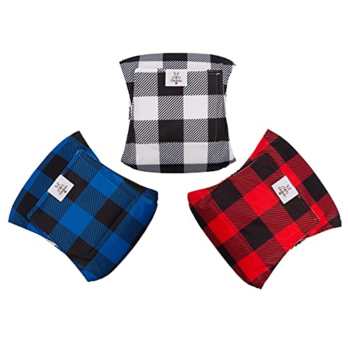 Image of CuteBone Dog Diapers Male Washable Belly Band for Male Dogs Wraps 3pcs a Pack DM27M