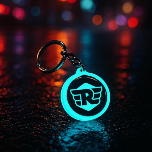 Image of Mi Glow Store Glow in Dark Keychain for Bike Men | Gift for Man | Bike Accessories | Charges in Light Glows in Dark | Key chain for Bike